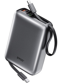 Bwoo P73 Power Bank 20000mAh 22.5W με Θύρα USB-A & Θύρα USB-C Black
