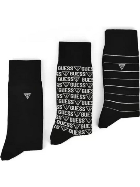 Guess Ανδρικές Κάλτσες Ψηλές με Σχέδια Μαύρες 3Pack U4BG52ZZ02T