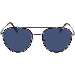 Lacoste L258S-045 Ανδρικά Γυαλιά Ηλίου Aviator Μεταλλικά Ασημί με Μπλε Φακό
