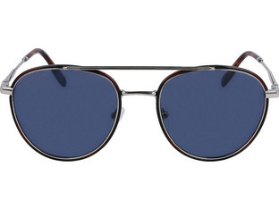 Lacoste L258S-045 Ανδρικά Γυαλιά Ηλίου Aviator Μεταλλικά Ασημί με Μπλε Φακό