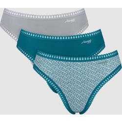 Sloggi Go Crush Βαμβακερά Γυναικεία Slip με Δαντέλα 3Pack 10219663-V022