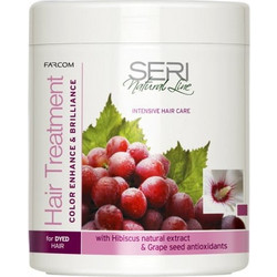 Farcom Seri Natural Line Hibiscus & Grape Μάσκα Μαλλιών για Προστασία Χρώματος για Βαμμένα Μαλλιά 1lt