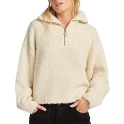 Billabong Γυναικείο Πουλόβερ με Φερμουάρ Εκρού EBJSW00135-WCP
