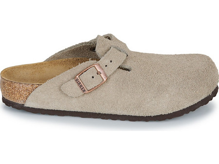 Birkenstock Boston Ανατομικές Χειμερινές Παιδικές Παντόφλες για Κορίτσι Μπεζ 102787