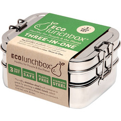 ECOlunchbox Three In One Classic Σετ Δοχεία Φαγητού Θερμός Inox Γκρι 3τμχ