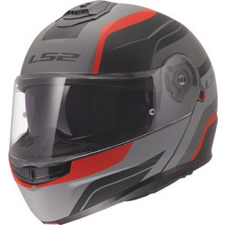 LS2 FF908 Strobe II Monza Matt Black Grey Red Κράνος Μηχανής Flip-Up 1700gr