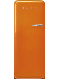 Smeg 50's Style FAB28LOR6 Retro Μονόπορτο Ψυγείο 270lt Υ153xΠ60.1xΒ72.8cm Πορτοκαλί