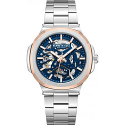 Kenneth Cole Ανδρικό Ρολόι Αυτόματο με Ασημί Μεταλλικό Μπρασελέ KCWGY0046201