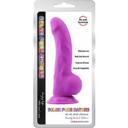 CalExotics Deluxe Pure Nature Carl.L Dildo με Βεντούζα & Όρχεις 21.7cm Μωβ