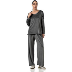 Bodymove Γυναικείο Σετ Φόρμας Βελουτέ Ανθρακί 1475-3