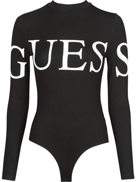 Guess Μακρυμάνικο Γυναικείο Κορμάκι Slip Μαύρο W2RI23K49A1-JBLK
