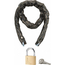 Thirard Loops Αντικλεπτική Αλυσίδα Μηχανής με Κλειδαριά 90cm 4mm Μαύρη