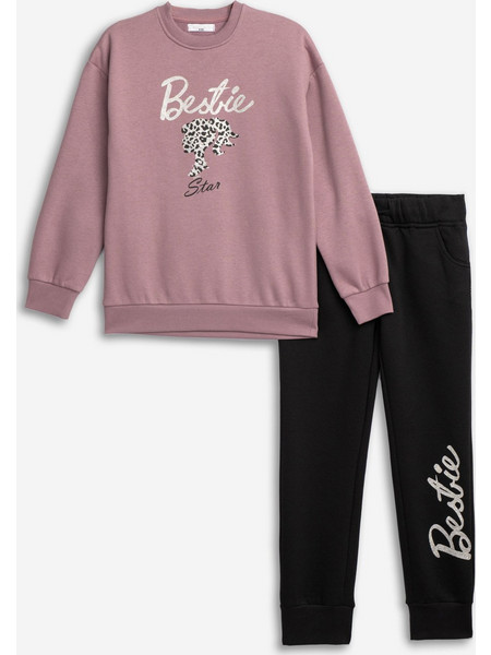 Funky Bestie Παιδικό Σετ Φόρμας Ροζ Μαύρο 226-517134-1