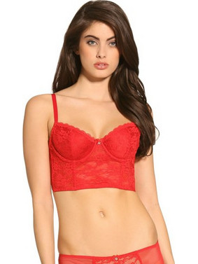 Guess Σουτιέν Balconette με Αφαιρούμενη Ενίσχυση με Μπανέλα Κόκκινο O52M4H-1203
