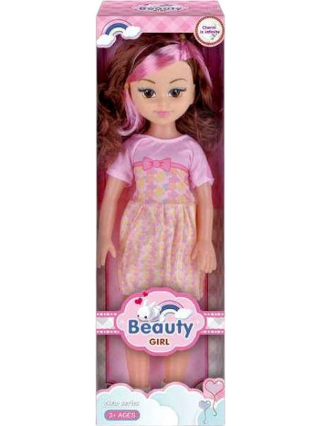Tradesor Beauty Girl Κούκλα με Ροζ Φόρεμα με Ήχο RX699A-518