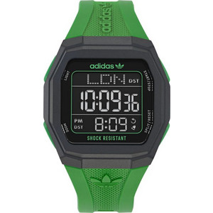 Adidas Originals Tech One GMT Ψηφιακό Ανδρικό Ρολόι Χρονογράφος με Πράσινο Καουτσούκ Λουράκι AOST24566 Adidas Originals Tech One GMT Ψηφιακό Ανδρικό Ρολόι Χρονογράφος με Πράσινο Καουτσούκ Λουράκι AOST24566