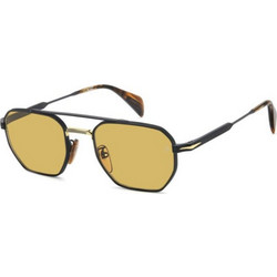 David Beckham DB1229/S I46/J9 Ανδρικά Γυαλιά Ηλίου Aviator Μεταλλικά Μαύρα με Χρυσό Φακό