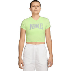 Nike Sportswear Slim Tee Γυναικείο Αθλητικό Crop Top Lime HQ1709-360