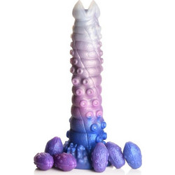 Creature Cocks Tenta Queen Ovipositor Dildo με Βεντούζα & Όρχεις 29.5cm Άσπρο Μωβ