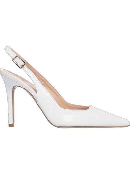 Sante Γόβες Slingback Λουστρίνι με Τακούνι Στιλέτο Λευκές 26-211-09-40