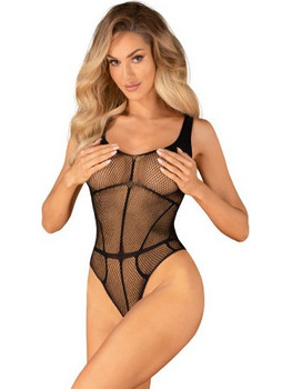 Obsessive Sexy Κορμάκι String Αυτοκινήτου See Through Μαύρο B336