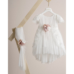 Piccolino Lucile Βαπτιστικό Φόρεμα 2τμχ DR25S151.IVORY