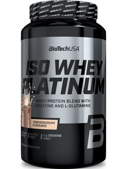 Biotech USA ISO Whey Platinum Cookies & Cream Πρωτεΐνη Ορού Γάλακτος Γράμμωσης Χωρίς Γλουτένη 908gr