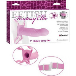 Pipedream Fetish Fantasy Elite 7" Hollow Harness Strap On με Dildo 16.5cm Ροζ