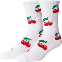 Huf Cherry Bomb Ανδρικές Κάλτσες Ψηλές με Σχέδια Λευκές SK00942