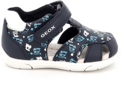 Geox Παιδικά Παπουτσοπέδιλα για Αγόρι Ανατομικά Navy Μπλε Βεραμάν Λευκά B556EC05404C4P1Z