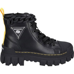 Dockers Γυναικεία Αρβυλάκια Δερμάτινα Μαύρα 51EV203-610100