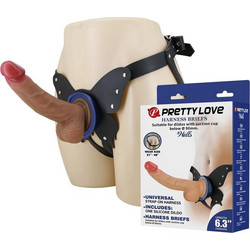 Pretty Love Wells Harness Strap On με Dildo 16cm Flesh