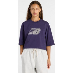 New Balance Γυναικείο Αθλητικό Crop Top Μωβ WT61G0IY-BOY