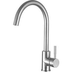Karag Rosa K127 Μπαταρία Κουζίνας Πάγκου Διπλής Παροχής Ανάμεικτη Inox