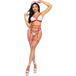 Mapale Sexy Στολή Νοσοκόμα Λευκή Κόκκινη 190602678520