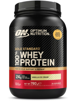 Optimum Nutrition Gold Standard 100% Whey Vanilla Ice Cream Πρωτεΐνη Ορού Γάλακτος Γράμμωσης 768gr