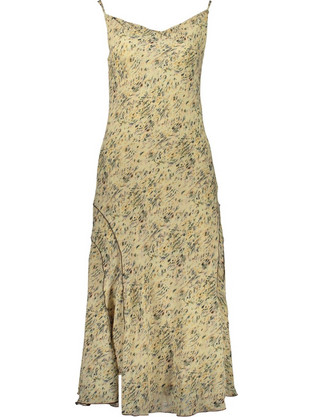 Desigual Grungy Midi Καλοκαιρινό Βραδινό Φόρεμα Floral Μπεζ 26SWVW25-1008