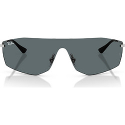 Ray-Ban RB3781 003/87 Ανδρικά Γυαλιά Ηλίου Μάσκα Μεταλλικά Ασημί με Μαύρο Φακό