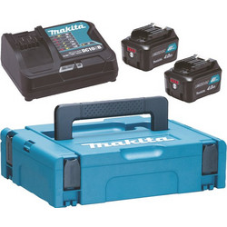 Makita 197641-2 Σετ 2 Μπαταριών Εργαλείων Λιθίου 12V 4Ah BL1041B με Φορτιστή 12V DC10SB