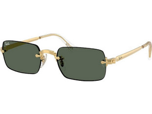 Ray-Ban RB3928 00171 Ανδρικά Γυαλιά Ηλίου Τετράγωνα Μεταλλικά Χρυσά με Πράσινο Φακό