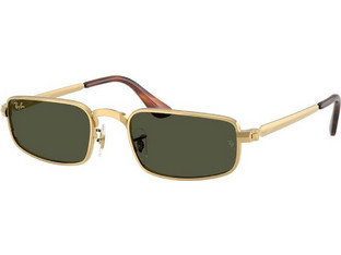 Ray-Ban RB3927 00131 Ανδρικά Γυαλιά Ηλίου Ορθογώνια Μεταλλικά Χρυσά με Πράσινο Φακό