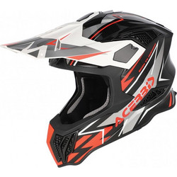 Acerbis Airstrike-X Black Orange Fluo Yellow Κράνος Μηχανής Motocross 1200gr