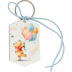 Bellissimo Μπομπονιέρα Βάπτισης Μπρελόκ Disney Winnie The Pooh από Ξύλο ΜΟ-25