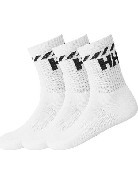 Helly Hansen Βαμβακερές Ανδρικές Κάλτσες Ψηλές με Σχέδια Λευκές 3Pack 67479-001