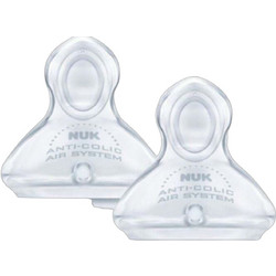 Nuk First Choice+ Θηλή Σιλικόνης για Μπιμπερό 3m+ Μεσαίας Ροής 2τμχ