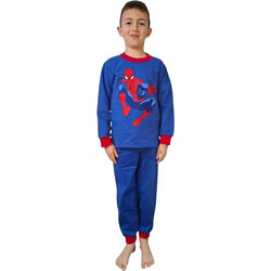 Christies Spider-Man Παιδική Πιτζάμα Βαμβακερή Χειμωνιάτικη Royal Blue C302SAP
