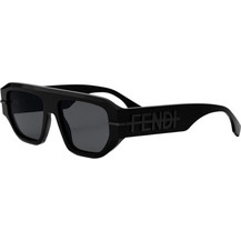 Fendi FE40142I 01A Γυναικεία Γυαλιά Ηλίου Aviator Κοκάλινα Μαύρα με Μαύρο Φακό