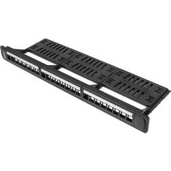 Lanberg PPKS-1124-B Patch Panel Keystone Rack 1U 19" 24 Θυρών Unshielded