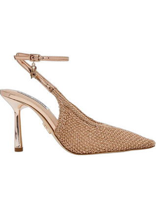 Steve Madden Γόβες Δερμάτινες με Τακούνι Στιλέτο με Λουράκι Ροζ Χρυσές SH11005271-686
