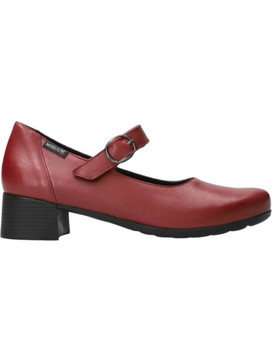 Mephisto Gessika Ανατομικές Γόβες Δερμάτινες με Χοντρό Χαμηλό Τακούνι & Μπαρέτα Μπορντό